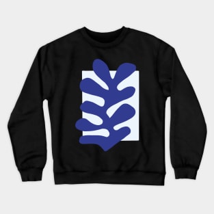 Blue Leaf Painting Crewneck Sweatshirt